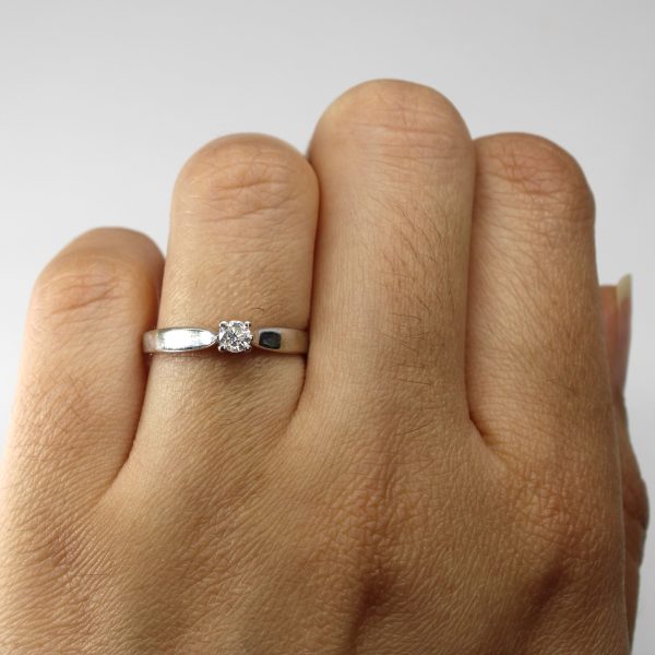 Solitaire Diamond Ring | 0.13ct | SZ 6.5 | For Discount