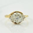 Two Tone Gold Diamond Cluster Bypass Ring | 0.45ctw | SZ 9.5 | Online