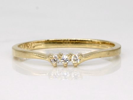 Three Stone Diamond Ring | 0.03ctw | SZ 6.25 | For Sale