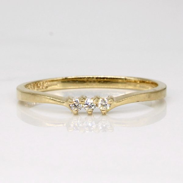 Three Stone Diamond Ring | 0.03ctw | SZ 6.25 | For Sale