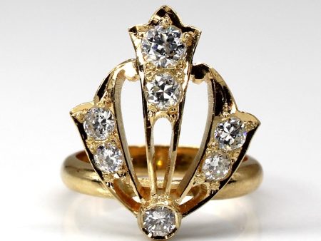 Vintage and Old European Cut Diamond Ring | 1.17ctw SI1 2 H I J | SZ 6.75 | For Sale