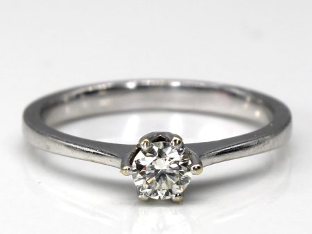 Solitaire Diamond White Gold Ring | 0.25ct | SZ 6 | Online Hot Sale