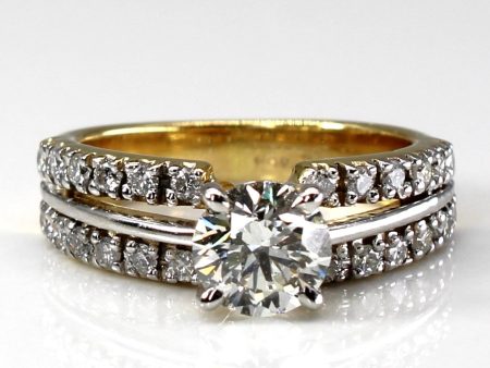 Solitaire with Accents Diamond Ring | 1.36ctw SI2 I J | SZ 5.25 | Online Sale