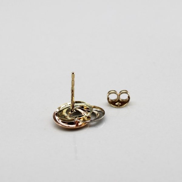 Swirl Tri Tone Gold Studs Supply