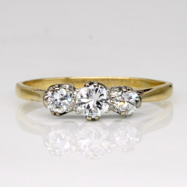 Three Stone Diamond Ring | 0.47ctw | SZ 8 | Sale