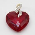 Synthetic Ruby & Natural Diamond Heart Pendant | 17.00ct, 0.006ctw | Supply