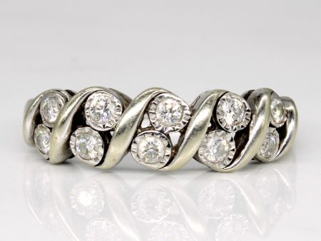 10k White Gold Diamond Ring | 0.30ctw | SZ 9.25 | Hot on Sale