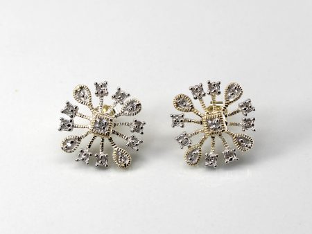 Two Tone Gold Diamond Earrings | 0.16ctw | Online