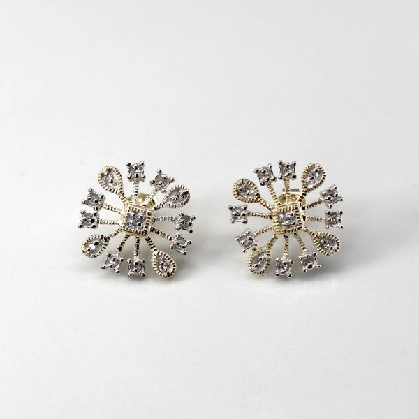 Two Tone Gold Diamond Earrings | 0.16ctw | Online