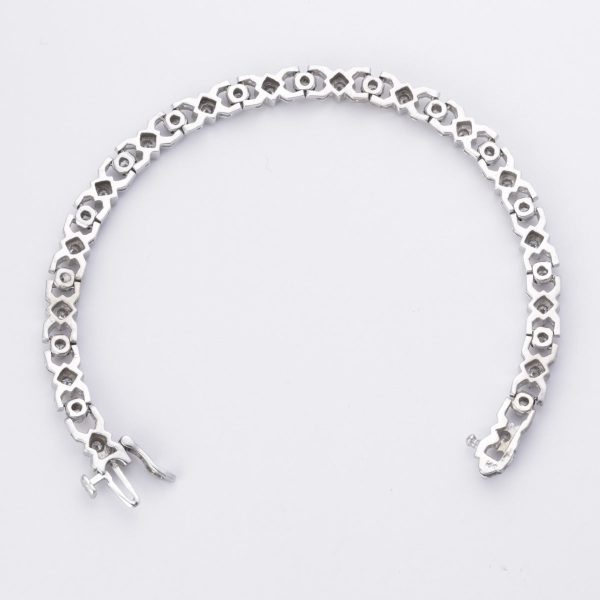 14k White Gold Diamond Bracelet | 1.00ctw | 7.25  Supply