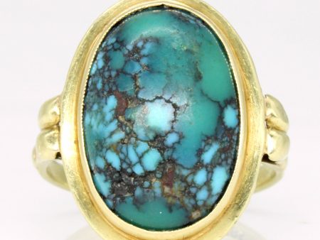 Turquoise Cocktail Ring | 6.60ct | SZ 6.5 | For Sale