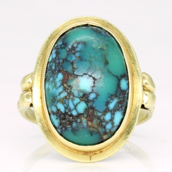 Turquoise Cocktail Ring | 6.60ct | SZ 6.5 | For Sale