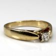 Solitaire Diamond Yellow Gold Ring | 0.12ct | SZ 5.75 | Fashion