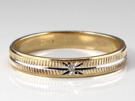 Textured Diamond Band | 0.01ct | SZ 12 | Hot on Sale