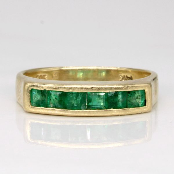 Square Cut Emerald Ring | 0.36ctw | SZ 7 | Fashion