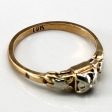 Vintage Diamond Two Tone Gold Ring | 0.03ct | SZ 6.25 | on Sale