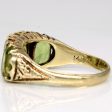 Vintage Oval Peridot & Diamond Three Stone Ring | 3.00ctw, 0.11ctw | SZ 6.5 | Discount