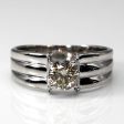 Solitaire Diamond Textured Gold Ring | 0.85ct I1 O P | SZ 9.5 | Online now