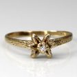 Solitaire Diamond Star Gold Ring | 0.01ct | SZ 6 | Hot on Sale