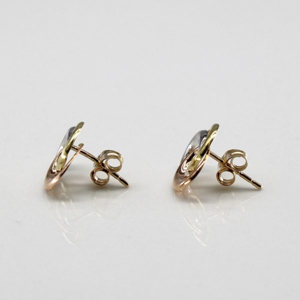 Swirl Tri Tone Gold Studs Supply