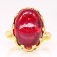 Synthetic Ruby Cocktail Ring | 20.00ct | SZ 8 | on Sale