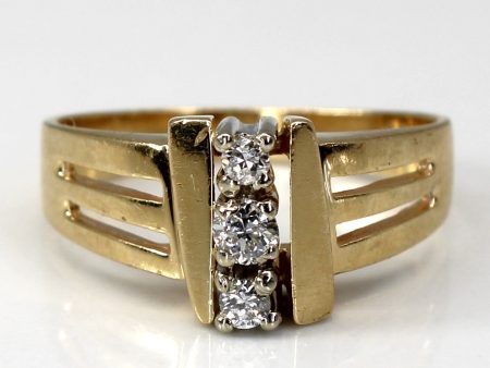 Three Stone Diamond Ring | 0.15ctw | SZ 6.25 | Online Hot Sale