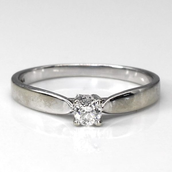 Solitaire Diamond Ring | 0.13ct | SZ 6.5 | For Discount