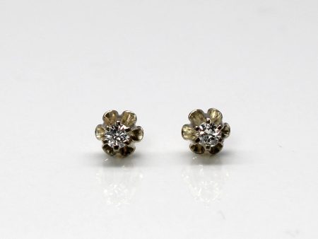 Solitaire Diamond Stud Earrings | 0.08ctw | For Sale