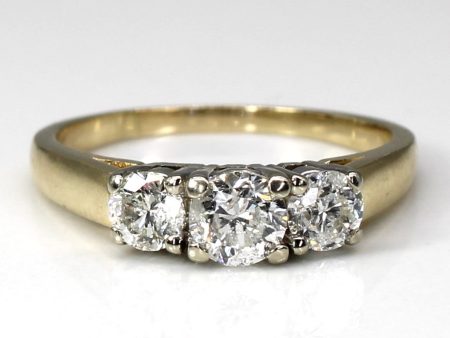 Three Stone Diamond Ring | 0.86ctw | SZ 6.75 | Online Hot Sale