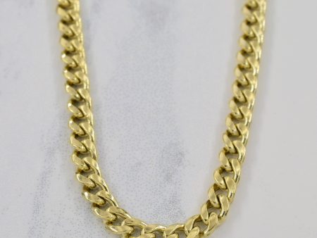 10k Yellow Gold Cuban Link Chain | 24.5  | For Discount