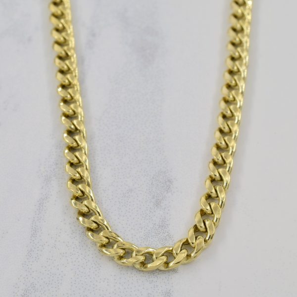 10k Yellow Gold Cuban Link Chain | 24.5  | For Discount