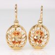 Synthetic Orange Pink Sapphire Earrings | 2.50ctw | Hot on Sale