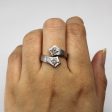 Vintage German 8k Bypass Two Stone Diamond Ring | 0.60ctw SI1 2 I J | SZ 7.75 | Online Sale