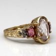 Spodumene, Tourmaline and Diamond Gold Ring | 2.00ctw | 0.36ctw | 0.06ctw | SZ 6 | on Sale