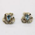 Topaz & Sapphire Earrings | 0.30ctw, 0.10ctw | Sale