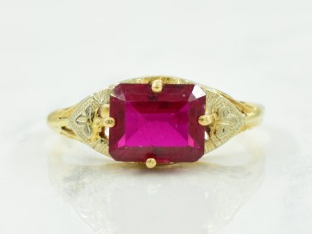 Synthetic Ruby Ring | 2.24ct | SZ 7.5 | Cheap