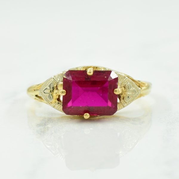 Synthetic Ruby Ring | 2.24ct | SZ 7.5 | Cheap