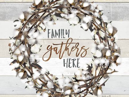 MAZ5001 - Family Gather Here Cotton Wreath - 12x12 Online now