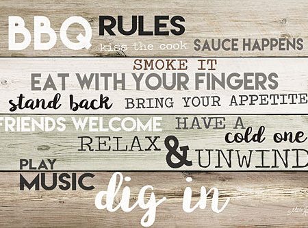 MA2584 - BBQ Rules - 12x18 Online now