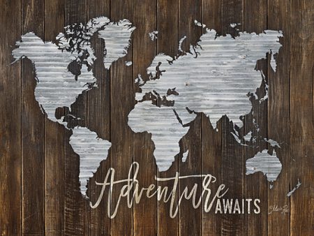 MAZ5028 - Adventure Awaits Metal Map - 18x12 Online Hot Sale