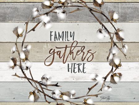 MAZ5022 - Family Gathers Here Cotton Wreath - 12x12 Supply